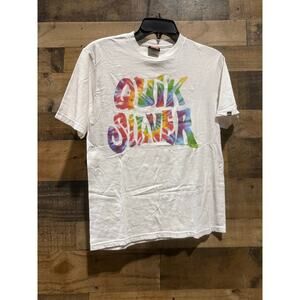 Vintage Quiksilver Tie-Dye Logo T-Shirt – White – Size Large – Used
